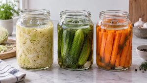 Fermentos vegetales: guía de sal, salmuera, pH y seguridad