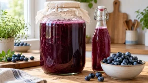 Kvass de arándanos: receta, fermentación y carbonatación segura