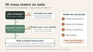 Mi masa madre no sube: causas, diagnóstico y cómo recuperarla