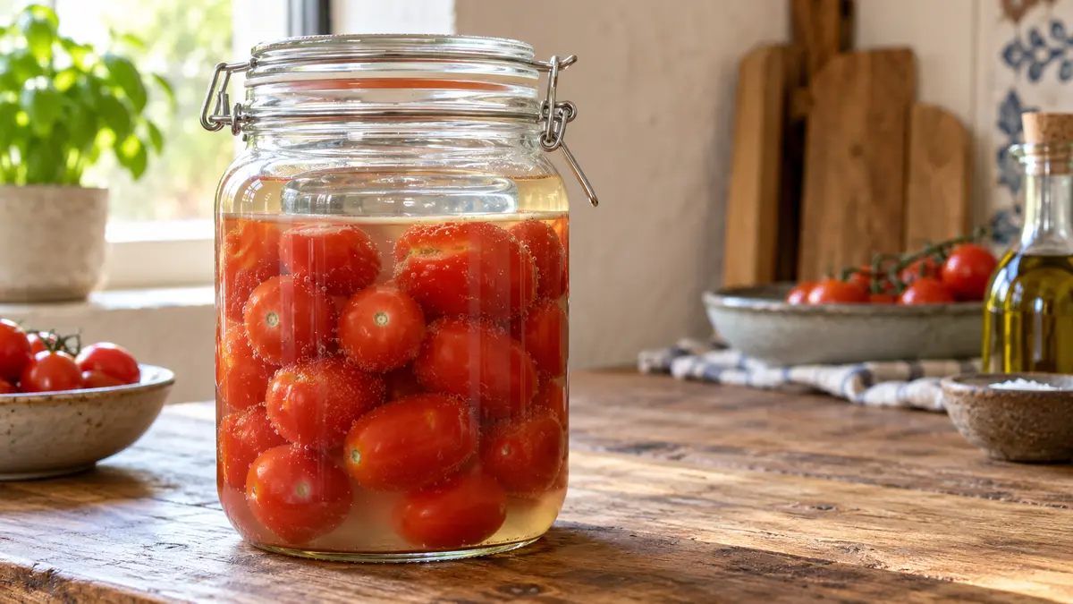 Tomates lactofermentados: receta, fermentación y errores
