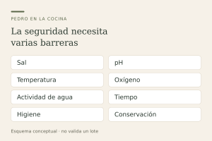Seguridad en la fermentación: pH, sal, temperatura y sistema de barreras